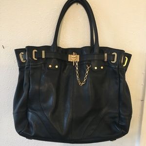 Rachel Zoe Black Leather Hand Bag